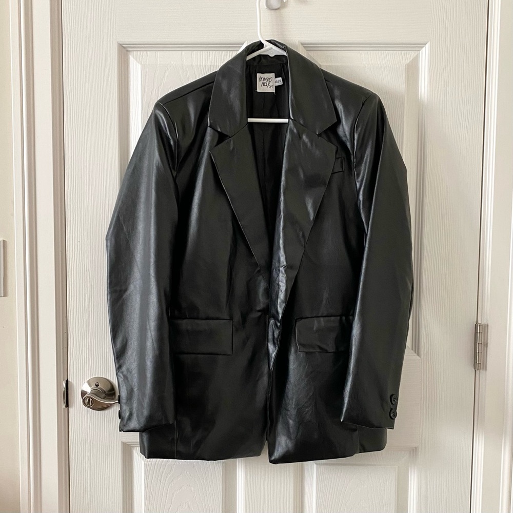 Princess Polly Black Jocelyn Faux Leather Jacket